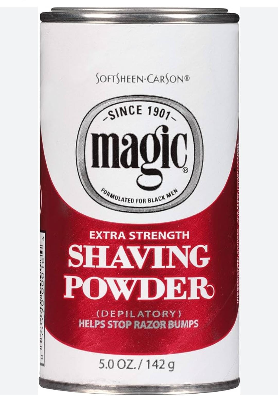 Magic Shaving Powder Extra Strength. A shaving powder (depilatory) formulated for black men to help stop razor bumps. Provides a clean, shave that lasts up to few days