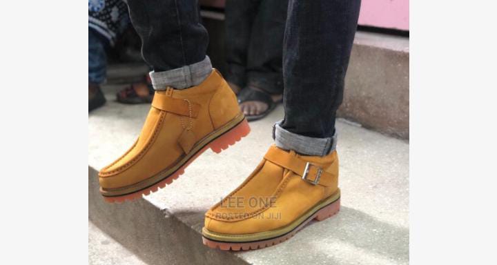 NEW Fashion Men's Lugz Timberland Buckle Strap Brown Boots ;Best Quality Men's Shoes