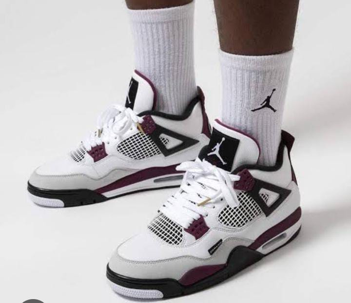 ORIGINAL AIR JORDAN 4 RETRO PSG ''Paris Saint- German'' Sneakers, Best Quality Fashion Men's Shoes J4 Sneakers