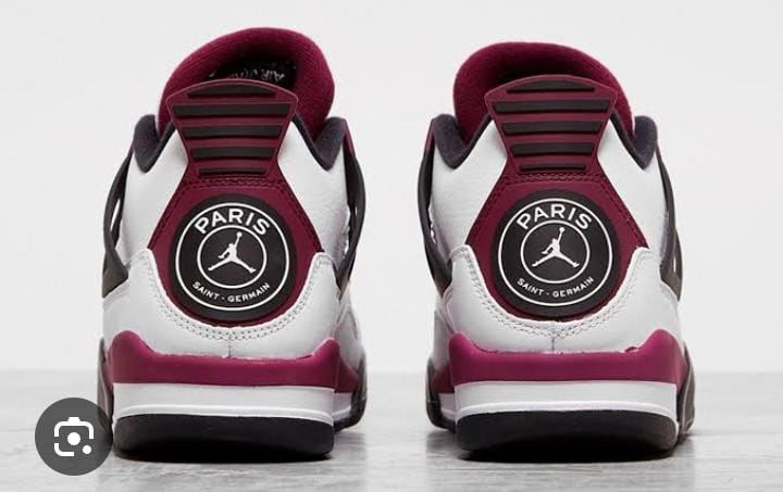 ORIGINAL AIR JORDAN 4 RETRO PSG ''Paris Saint- German'' Sneakers, Best Quality Fashion Men's Shoes J4 Sneakers