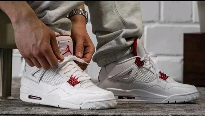 ORIGINAL AIR JORDAN 4 METALLIC RED Sneakers, Best Quality Fashion Men's Shoes J4 Sneakers