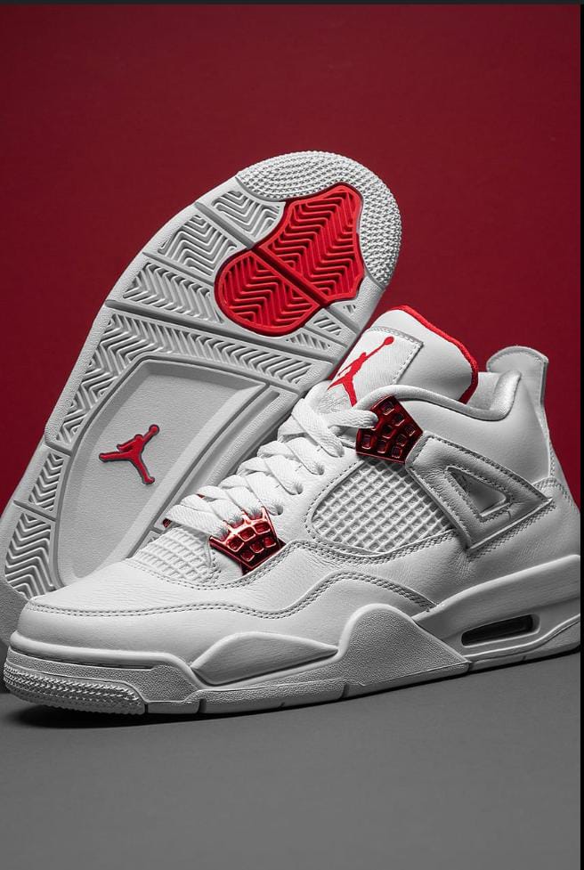 ORIGINAL AIR JORDAN 4 METALLIC RED Sneakers, Best Quality Fashion Men's Shoes J4 Sneakers
