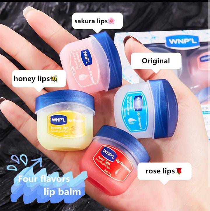 Offer!! Vaseline 6 Pcs Moisturizing Lip Balms 100% Pure Petroleum Jelly Lip Care ; For Dry & Rough Lips, Can be Used Day & Nigh, As Lipstick Base,, Non Sticky And Comes in 6 Flavors
