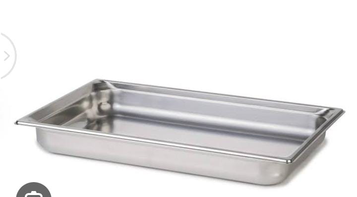 Chaffing dish steel rectangle trayThis new Stainless Steel Rectangular Dish. This Is Our Stainless Steel 8 Quart Rectangular Dish which is Ideal for Buffets, Hotel Breakfast Areas, Brunches, Catering,