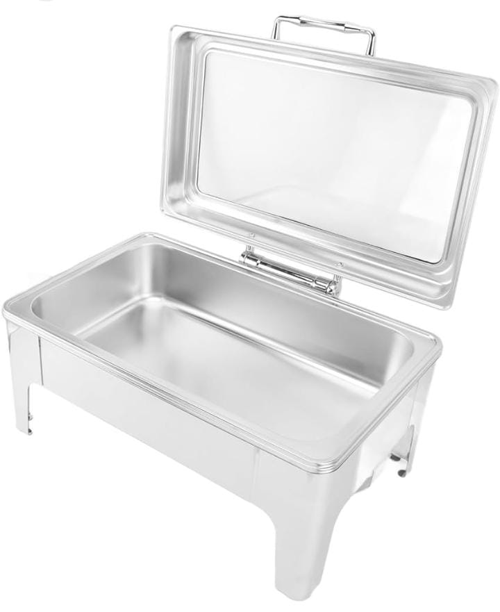 Chaffing dishes heavy rectangle A chafing dish is used to keep food that is already cooked warm. Helps to keep the food hygienic and safe, freshness is not the only thing you can enjoy by using chaffi