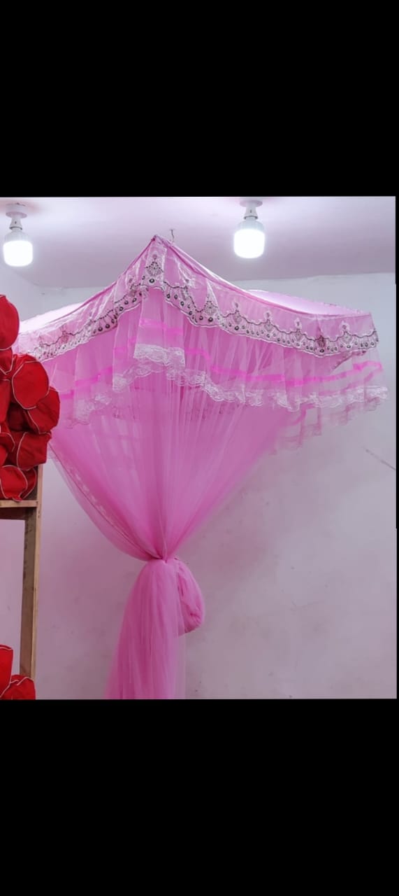 Top square/double decker mosquito nets  Free size Fits any size of the bed Suitable for double decker beds.