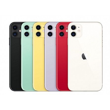 REFURBISHED DUAL E-SIM IPHONE 11 128GB BLACK TRUE TONE 6.1 INCHES REAR CAMERA 12MP+12 MP CLEAN AS NEW 100%  WITH FOUR MONTHS WARRANTY