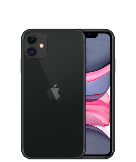REFURBISHED DUAL E-SIM IPHONE 11 128GB BLACK TRUE TONE 6.1 INCHES REAR CAMERA 12MP+12 MP CLEAN AS NEW 100%  WITH FOUR MONTHS WARRANTY