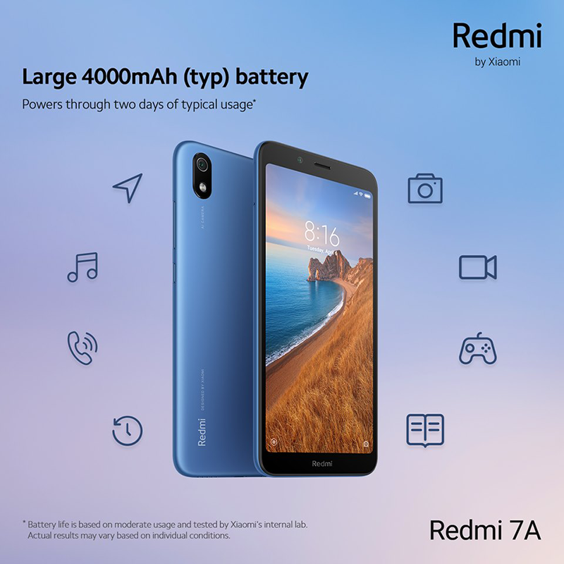 REFURBISHED XIAOMI REDMI 7A 3GB RAM 32GB ROM DISPLAY 5.5 INCHES REAR CAMERA 12MP BATTERY CAPACITY 4000 MAH WITH FIVE MONTHS WARRANTY