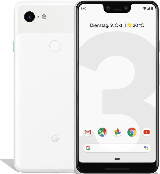 REFURBISHED GOOGLE PIXEL 3XL 128GB WHITE 6.3 INCHES DUAL FRONT CAMERA 8MP + 8MP 4GB RAM WITH WARRANTY