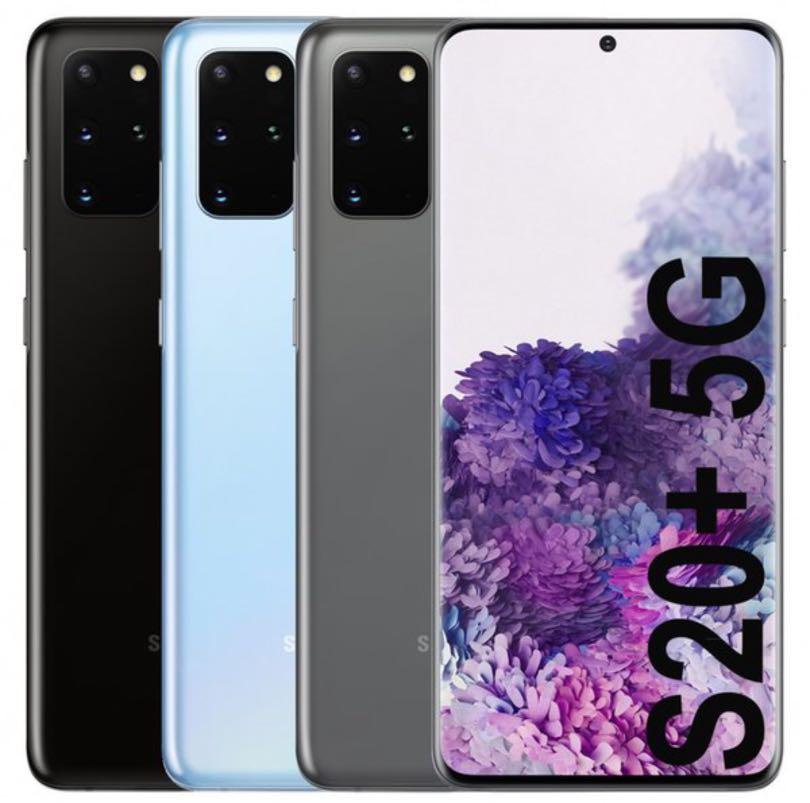 BRAND NEW SEALED SAMSUNG S20 PLUS 5G 12GB RAM 128GB  ROM GREY DISPLAY 6.7 INCHES TRIPPLE REAR CAMERA 12MP + 64MP + 12MP  WITH ONE YEAR WARRANTY
