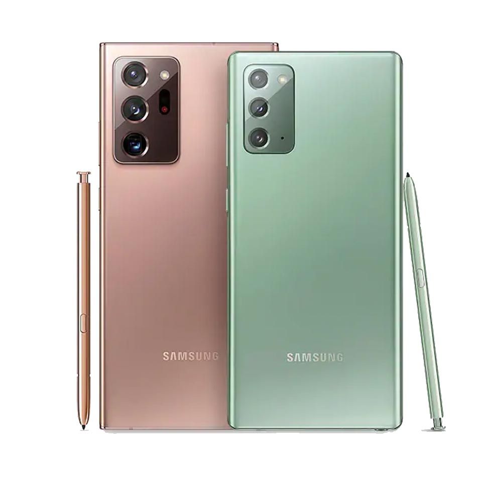 SAMSUNG NOTE 20 5G 8GB RAM 128GB ROM DUAL SIM BROWN TRIPPLE  REAR CAMERA  12MP + 64MP + 12MP BATTERY CAPACITY 4300 MAH WITH ONE YEAR  WARRANTY