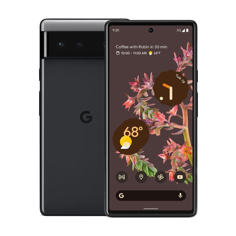 REFURBISHED GOOGLE PIXEL 6 128GB SIM/E-SIM 6.4 INCHES 8GB RAM 128GB ROM  DUAL REAR CAMERA 50MP + 12MP FRONT CAMERA 8MP BATTERY CAPACITY 4614Mah BLACK