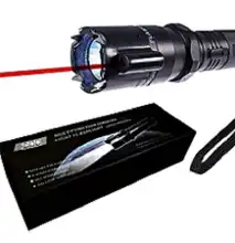 Self Defense Police Torch With Electric Shock Black Standard