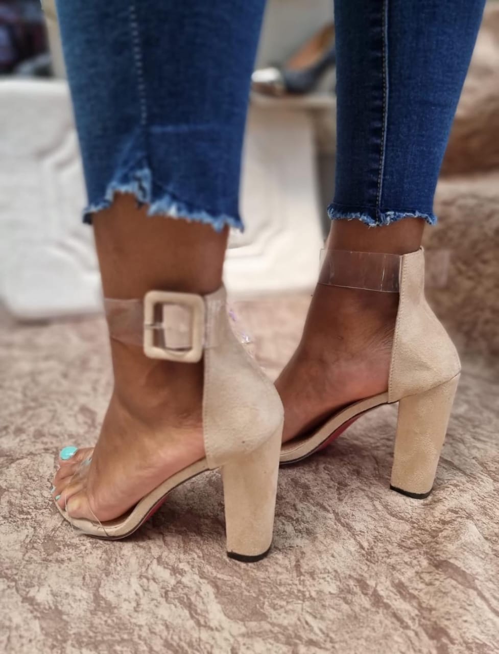 High Quality Suede Chunky Heels