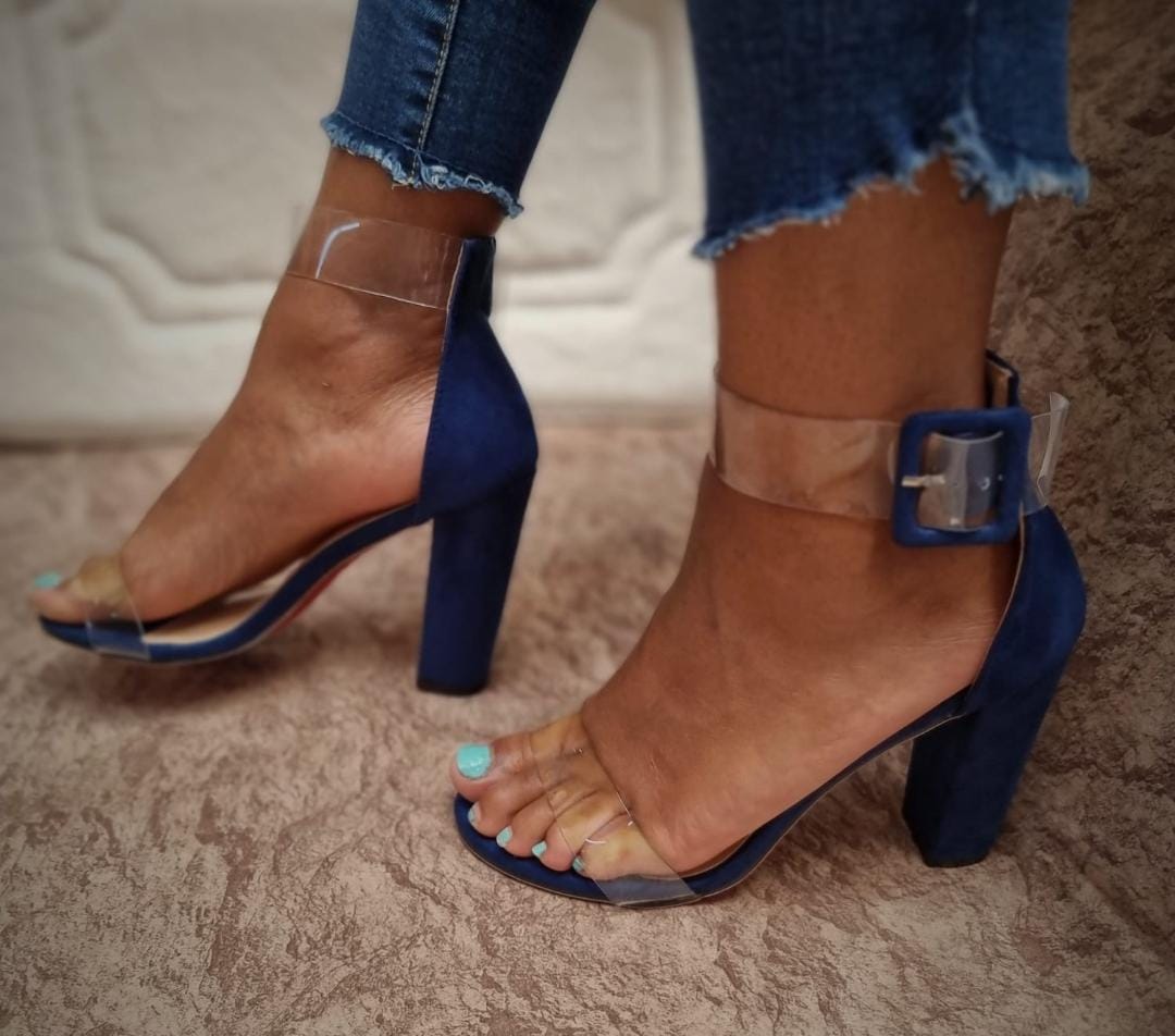 High Quality Suede Chunky Heels