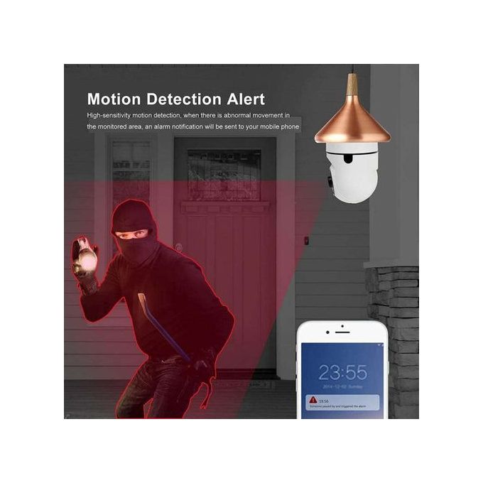 1080P CCTV CAMERA 360° PANORAMIC PTZ E27 BULB CCTV WiFi IP SECURITY HD CAMERA