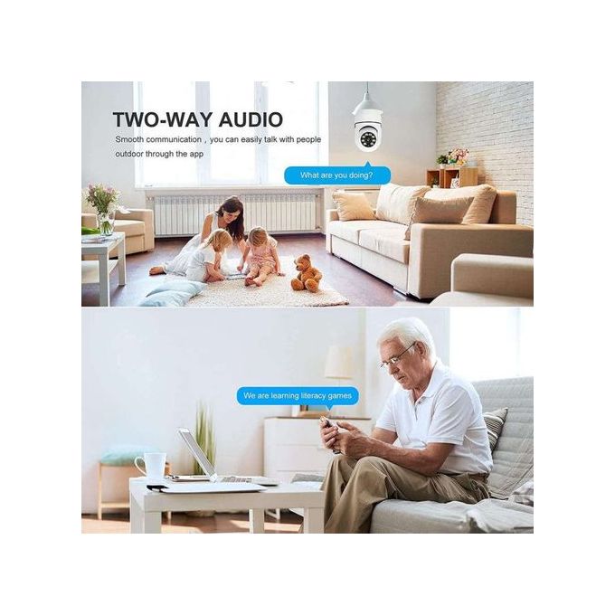 1080P CCTV CAMERA 360° PANORAMIC PTZ E27 BULB CCTV WiFi IP SECURITY HD CAMERA