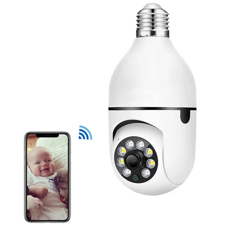 1080P CCTV CAMERA 360° PANORAMIC PTZ E27 BULB CCTV WiFi IP SECURITY HD CAMERA