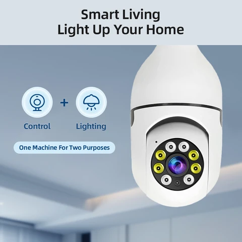 1080P CCTV CAMERA 360° PANORAMIC PTZ E27 BULB CCTV WiFi IP SECURITY HD CAMERA