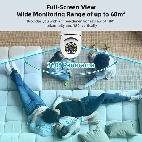 1080P CCTV CAMERA 360° PANORAMIC PTZ E27 BULB CCTV WiFi IP SECURITY HD CAMERA