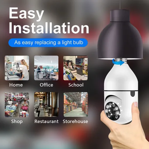 1080P CCTV CAMERA 360° PANORAMIC PTZ E27 BULB CCTV WiFi IP SECURITY HD CAMERA