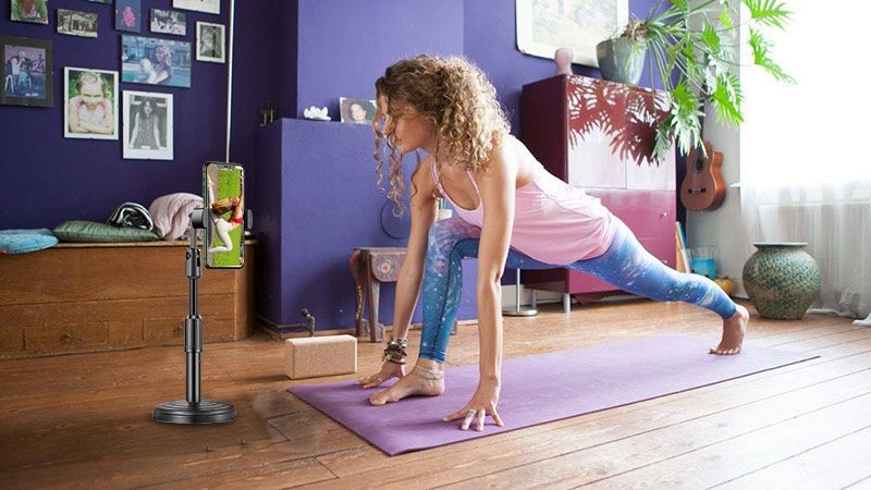 Mini tripod stand mobile phone tripod stand with phone holder retractable strong tripod with firm base,height adjustable stand