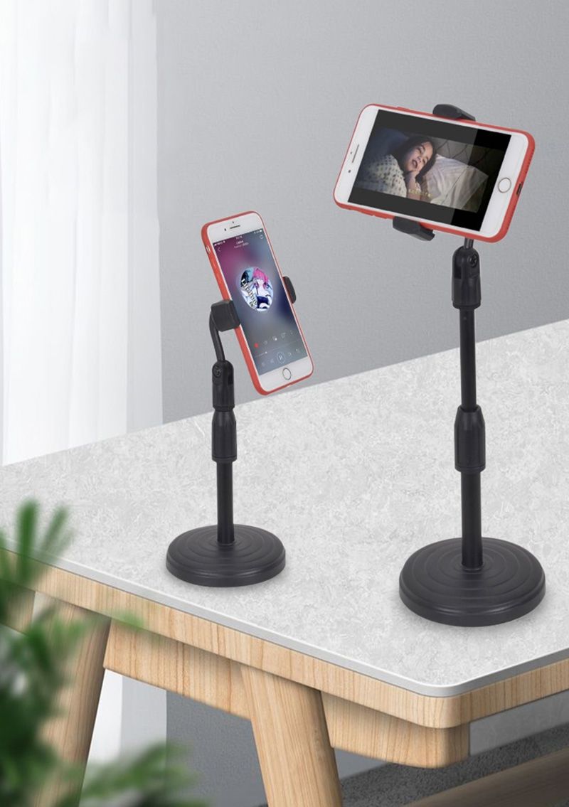 Mini tripod stand mobile phone tripod stand with phone holder retractable strong tripod with firm base,height adjustable stand
