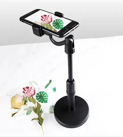 Mini tripod stand mobile phone tripod stand with phone holder retractable strong tripod with firm base,height adjustable stand