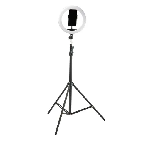 12Inch Ring Lght Plus 2.1M  Tripod Stand for live streaming, TikTok, photography, make up application, podcast, YouTubers, salon studio lighting,3 color modes, dimmable LED light, foldable tripod stan