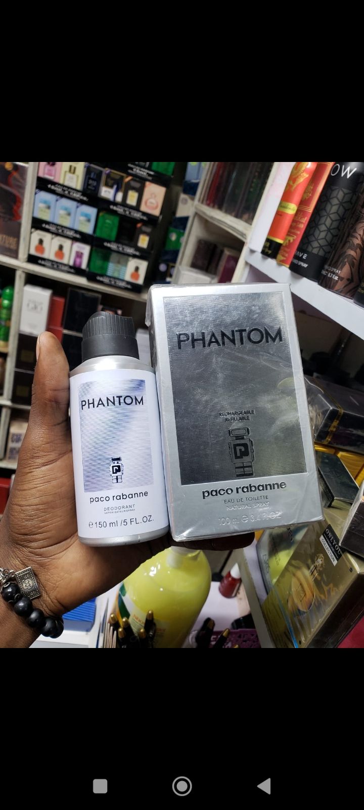 2 pcs Phantom paco rabanne perfume 100ml and deodorant 150ml