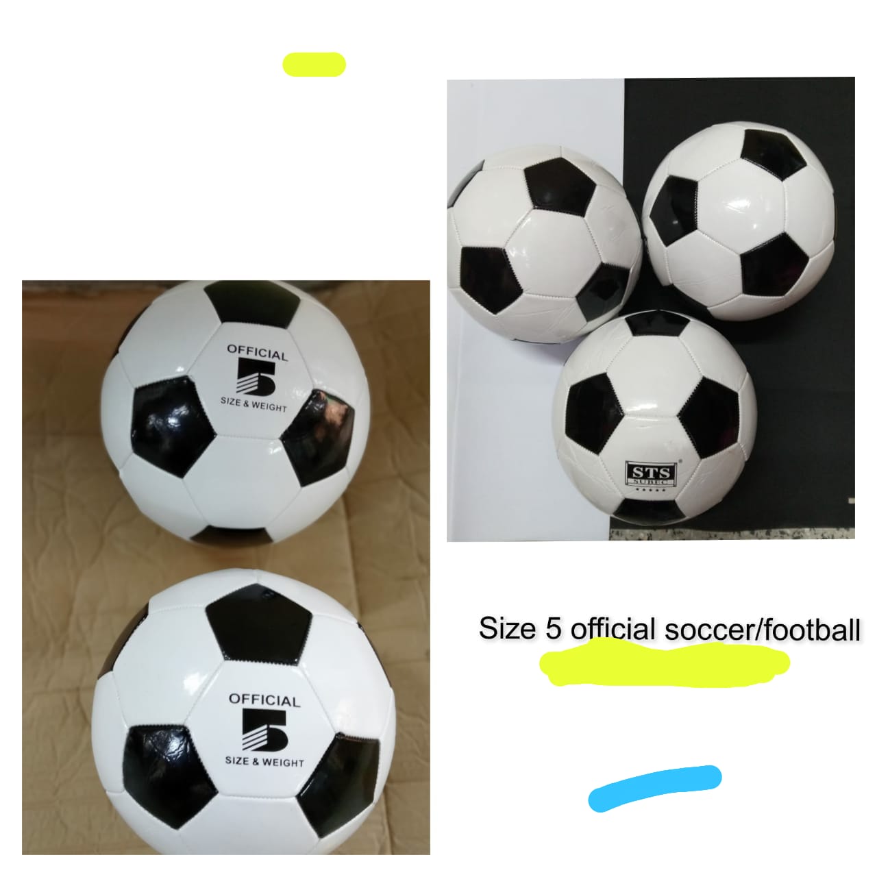 Premium Football Official Match Ball Size 5..Environmental protection TPU + EVA
Leather soft and hard moderate
Good wear resistance,resistant to kick
Long-term use can still maintain a good status