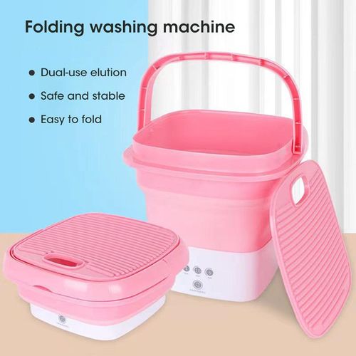 Mini Washing Machine With Drying Machine Foldable Washing MachineProduct name: Mini folding washing machine

Rated frequency: 50Hz

Rated power: 153w

Product color: pink, blue

Folding method: press