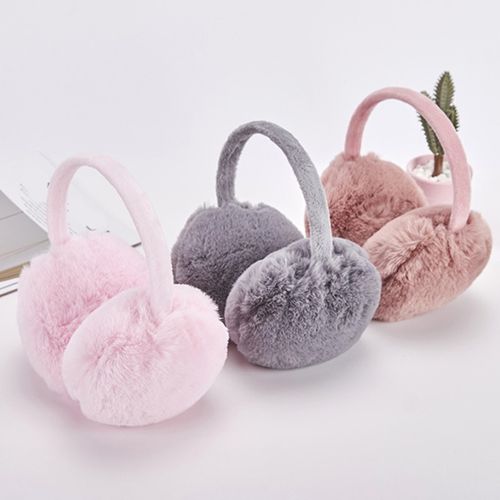 Aq General Winter Warm Earmuffs Cute Plush Fur Headphones Ear Warmer