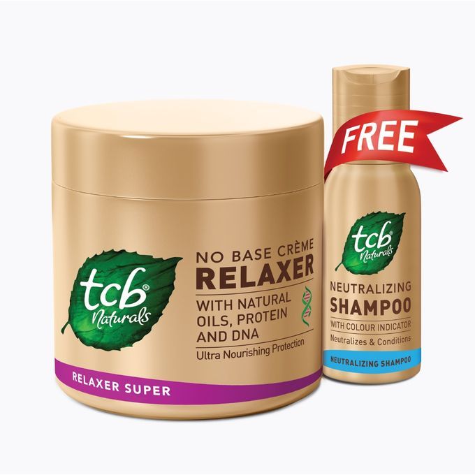 OFFER OFFER TCB Naturals Tcb Naturals Relaxer Super 425gm With Neutralizing Shampoo 120ml Free.This unique conditioning formula leaves hair straight and manageable, with body and shine