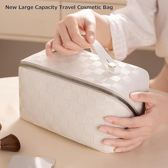Travel Cosmetic Makeup Bag Nylon Toiletry Case Wash Organizer SFeatures; Large capacity, stable slots, space-saving, high-quality matertorage Hanging Pouch Reusable Organizer Handbag for Women Girls