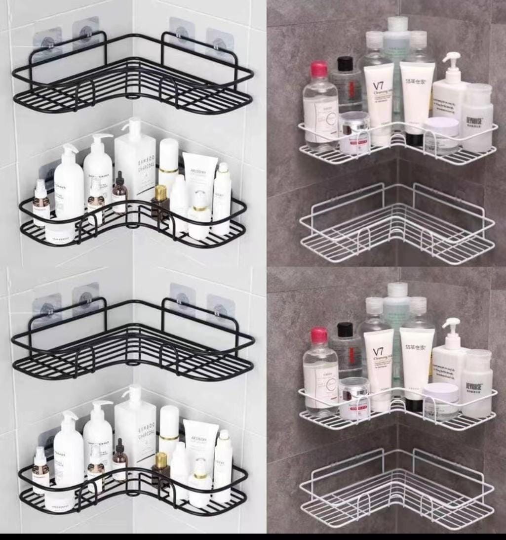 Stainless Steel Bathroom Storage Shelf Punch-Free Kitchen Bathroom Toilet Wall Hanging Storage Rack BK    It is suitable for a variety of smooth surfaces, easy to install. 3、Stable and Durable: The ra