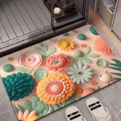Hot-selling bathroom carpet American pastoral absorbent mat non-slip mat Soft Comfortable Indoor Living Room bathroom door quick dry bathroom carpet toilet mat