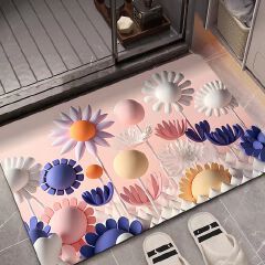 Hot-selling bathroom carpet American pastoral absorbent mat non-slip mat Soft Comfortable Indoor Living Room bathroom door quick dry bathroom carpet toilet mat