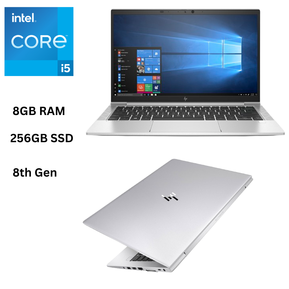 HP EliteBook 840 G5 Core i5 8th Generation 8GB RAM 256GB SSD 14 Inches Full HD 1.6GHz up to 3.6GHz Quad Core Processor Windows 11 Professional Ultra Slim Refurbished Laptop