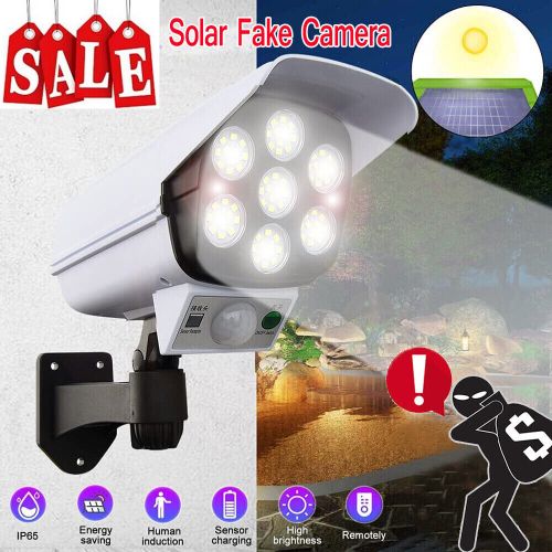 Solar Light 77 LED Solar Power PIR Motion Sensor Fake Camera Wall Light Outdoor Garden Lamp