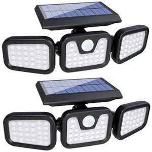 Solar Light 3 Head LED Solar Security Light PIR Motion Sensor Outdoor Garden Wall Flood Lamp