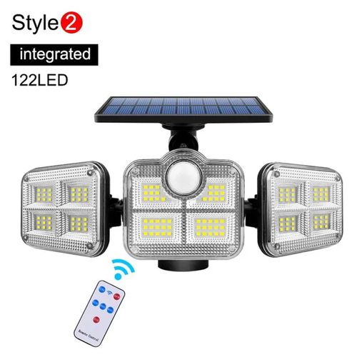 Solar Light 3 Head LED Solar Security Light PIR Motion Sensor Outdoor Garden Wall Flood Lamp