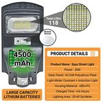 30 Watt Solar Street Light Outdoor with Remote 118 LEDs Motion Sensor and Dusk to Dawn for Garden, Street, Lawn, Patios and Pathways