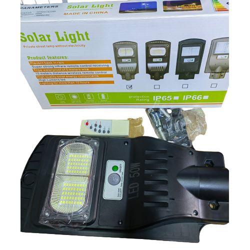 30 Watt Solar Street Light Outdoor with Remote 118 LEDs Motion Sensor and Dusk to Dawn for Garden, Street, Lawn, Patios and Pathways