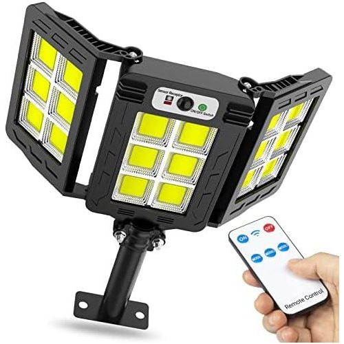 Solar Light Solar Lights Outdoor With Motion Sensor 3 Heads Solar Street Light, Security Lights Outdoor IP66 Waterproof 270° Wide-Angle Flood Light