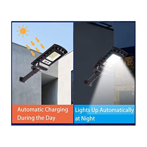 CcLamp 120W Solar Powered Street Lamp Dusk To Dawn With Remote Control