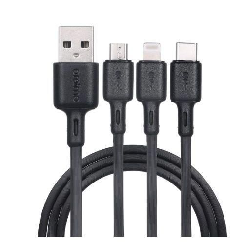 Oraimo 3 In 1 USB Cable - Android, Type C, Iphone Cable