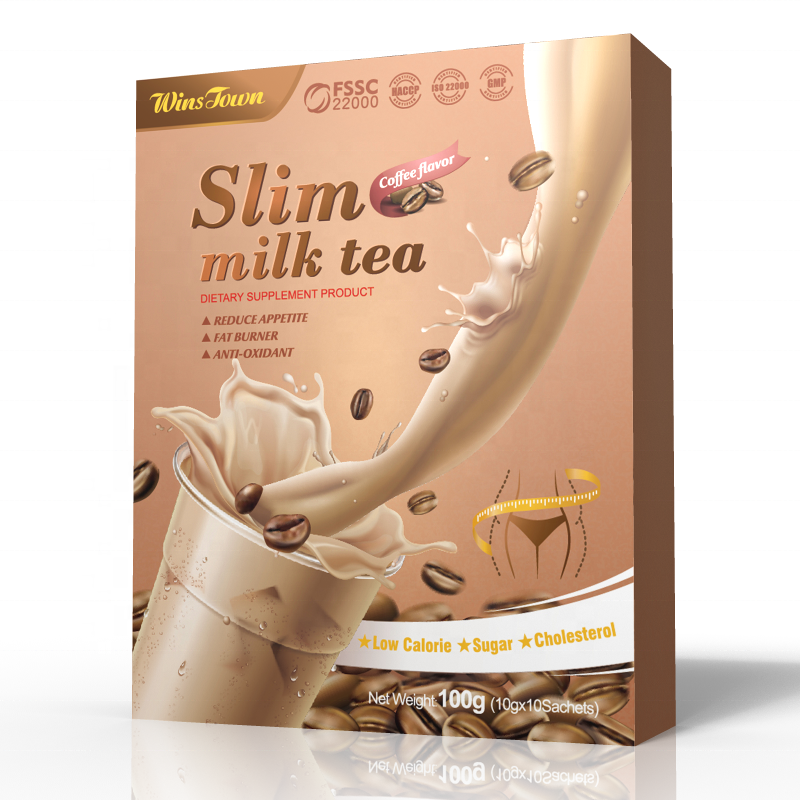 Wins Town Slim Milk Tea Quick 14 Days Detox Flat Tummy Tea Slimming Milk Tea- Coffee Flavour