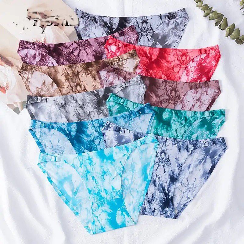 3 pieces sexy panties , tie and dye seamless, sexy panties, seamless panties, cotton crotch panties, cotton crotch underwear, comfortable underwear, fashion underwears, fashion unique panties, women's